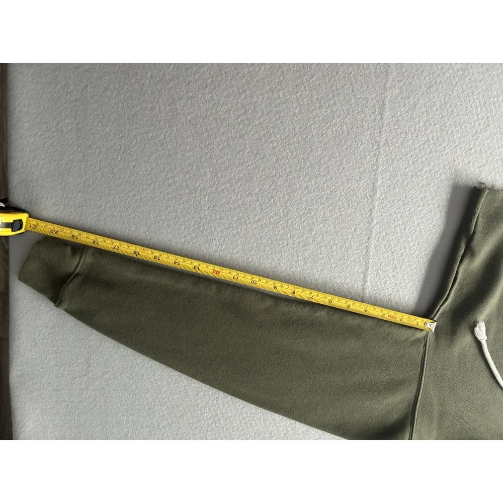 Wild Fable Womens Olive Green Cropped Hoodie‎ Raw Hem Pullover Sweatshirt Small - Picture 10 of 10